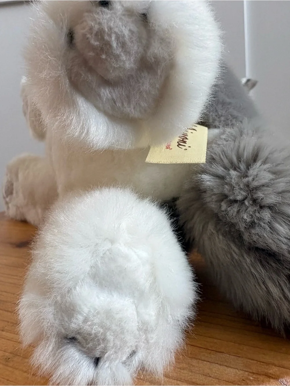 Miyoni Tots Siberian Husky Puppy 12” Plush Dog Aurora Toy Laying Down
